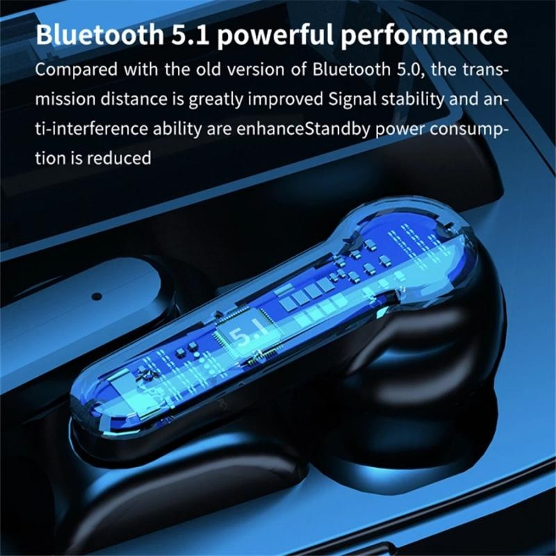 M19 TWS Wireless Bluetooth 5.1หูฟังสเตอริโอหูฟัง Touch Control หูฟังกันน้ำ2000MAh