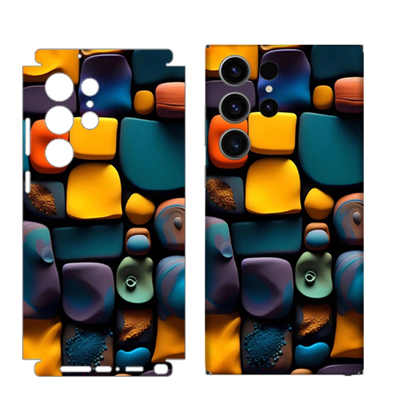 สติกเกอร์ฟิล์มกันรอยหน้าจอ ด้านหลัง 3M หลากสี สําหรับ Samsung Galaxy S23 S22 S24 S25 Ultra Plus A55 A54 A52 A52s 5G