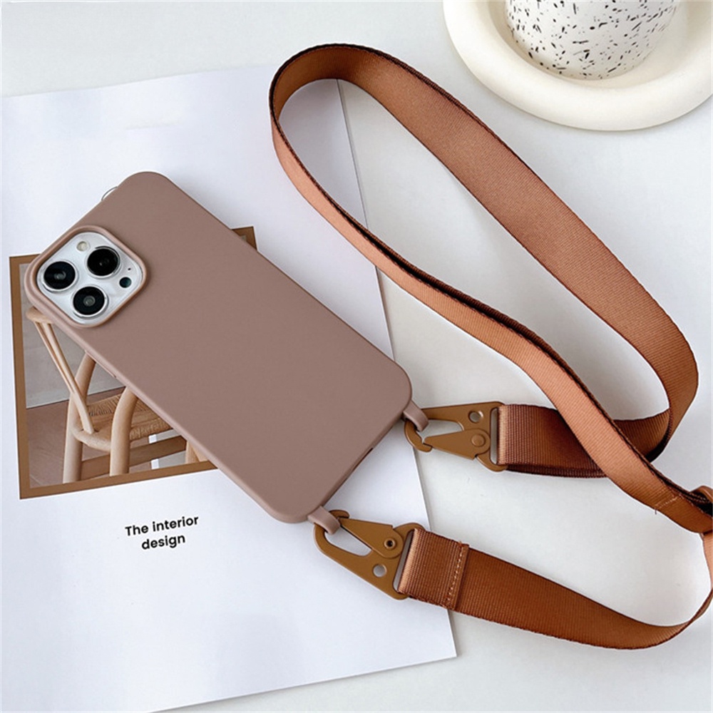 Iphone 15 14 12 13 Pro Max 14 15 Plus เคส สะพายข้าง สร้อยคอ สายคล้อง สายคล้อง ซิลิโคน ด้าน เคสกันกระแทก