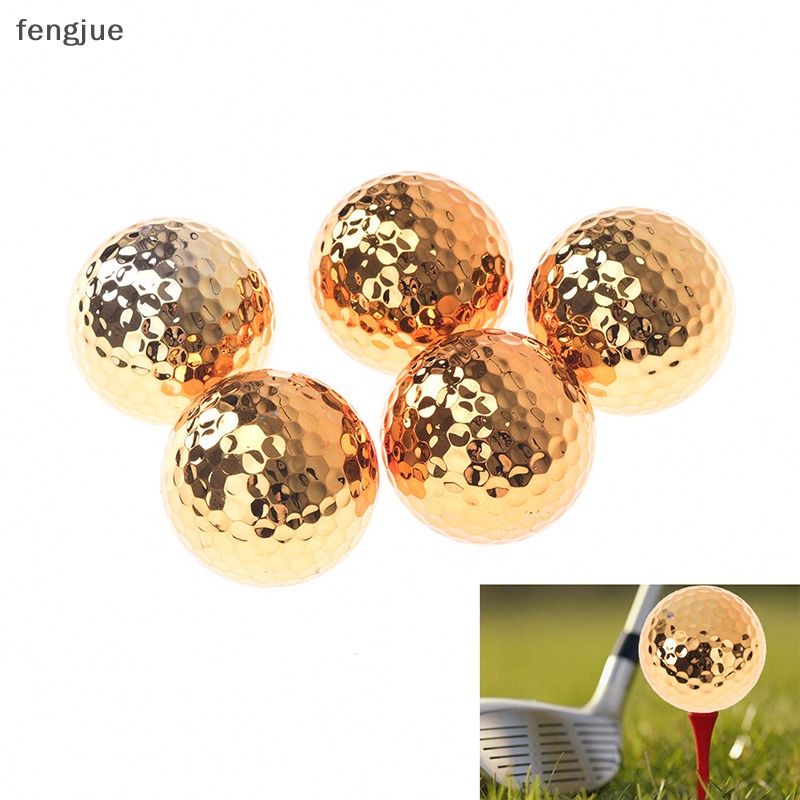 Fengjue 1 ชิ้นลูกกอล์ฟนวนิยายอุปกรณ์กอล์ฟสีทอง ไทย