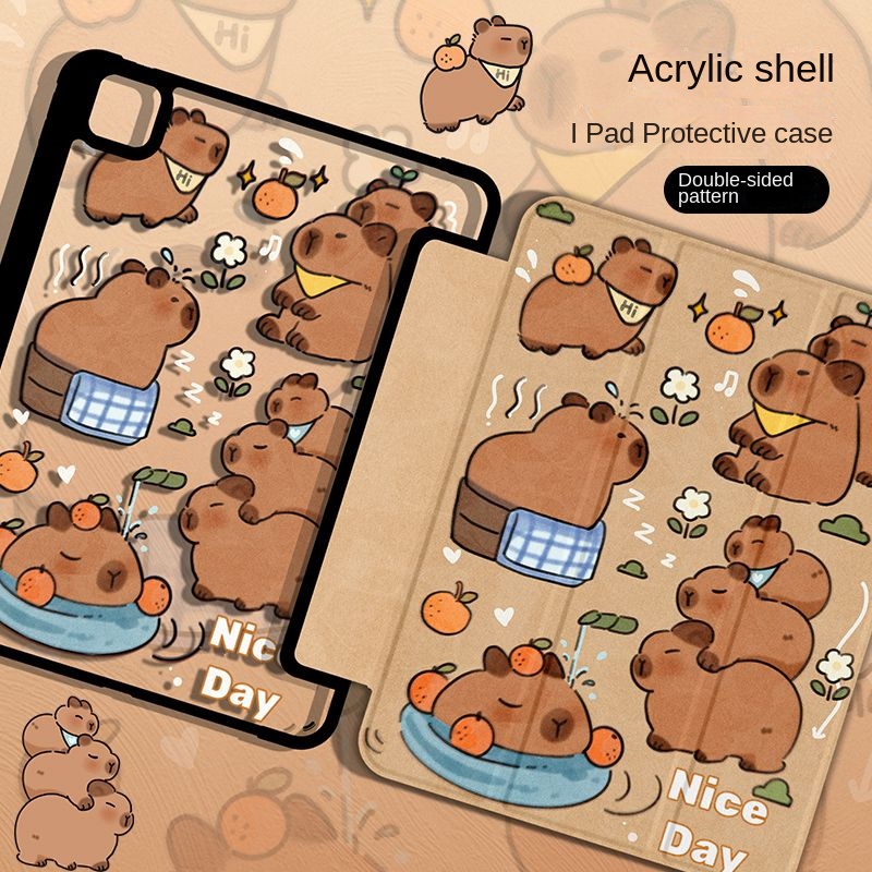 เคสอะคริลิค ลายการ์ตูน พร้อมช่องใส่ปากกา สําหรับ iPad gen9 gen8 gen7 10.2 Air4 Air5 2022 gen 10 10.9 2020 2021 Pro11 2020 2021