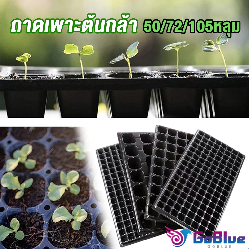 GoBlue ถาดเพาะต้นกล้า  ถาดเพาะชำ ถาดเพาะเมล็ด ใช้ซ้ำได้ Seedling Tray
