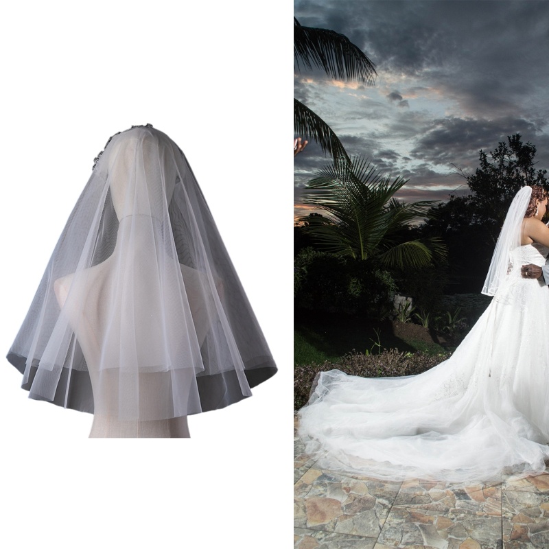 WIT Stylish Wedding Veil Vintage Mantilla Veil สไตล์ละติน Mass Lace Veil สําหรับคริสตจักร