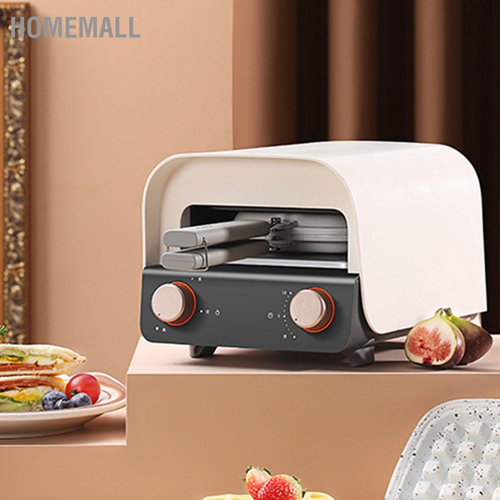 HomeMall บ้านเครื่องทำอาหารเช้าแซนวิชไฟฟ้าขนมปังวาฟเฟิลเค้ก Maker มัลติฟังก์ชั่น Baker