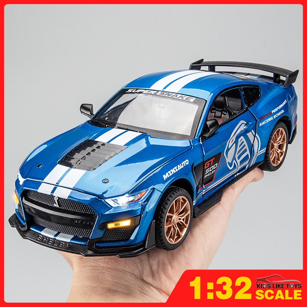 Klt โมเดลรถยนต์ 1:32 Mustang Shelby GT500 โลหะอัลลอย ของเล่นสําหรับเด็กผู้ชาย