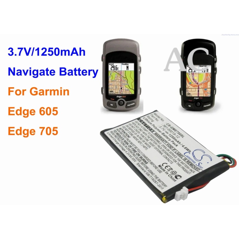 AC Cameron Sino 1250mAh GPS Navigator Battery 361-00019-12 for Garmin Edge 605, Edge 705
