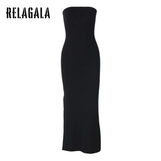 RelaGala ผู้หญิงแฟชั่นใหม่สีทึบปิดไหล่เซ็กซี่Backless Slim S…