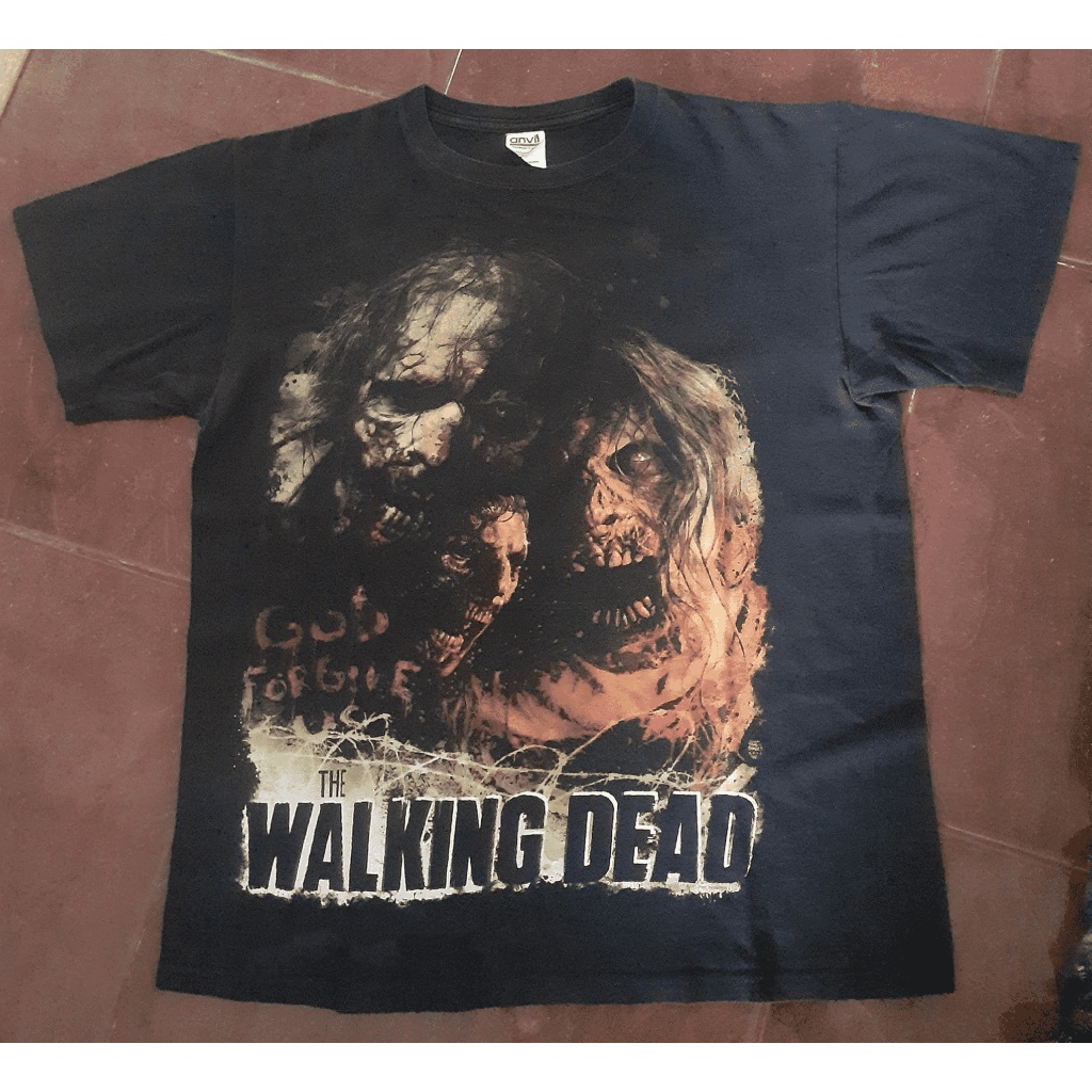 😃 newtrend0.th เสื้อยืดพิมพ์ลายแฟชั่นเสื้อ The Walking Dead ลายตาเทา ของแท้มือ1 ผ้าฝ้าย 100% S-5XL