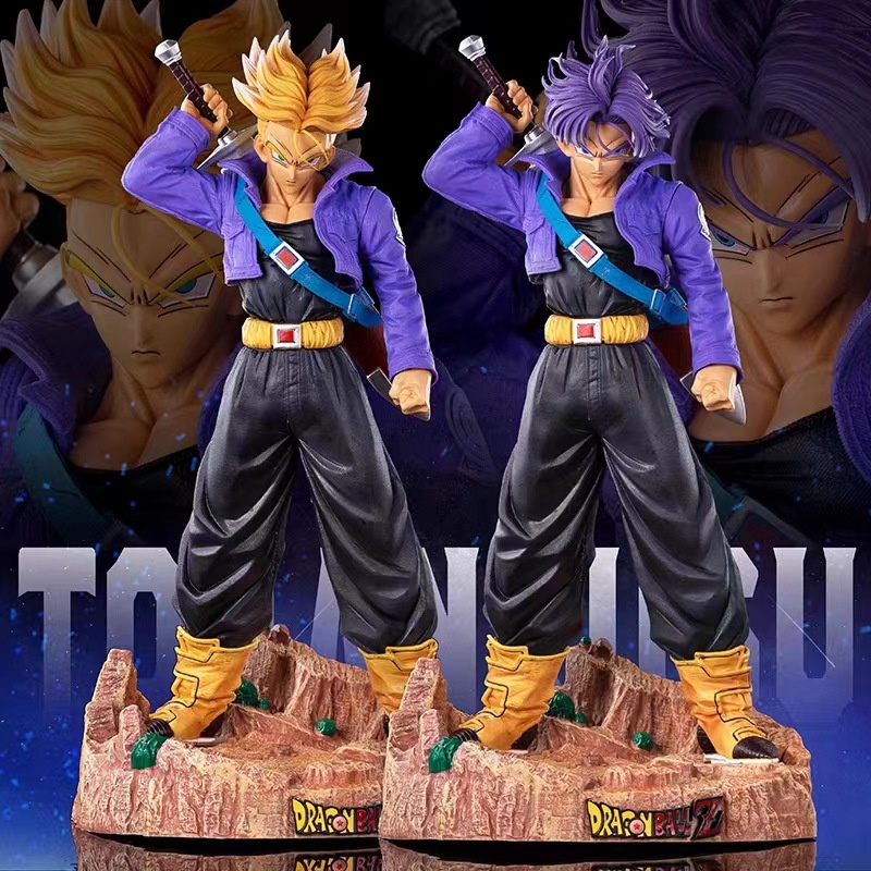 Dragon Ball hand-held large-sized future warrior standing posture sword-drawing Traks model statue decoration gift