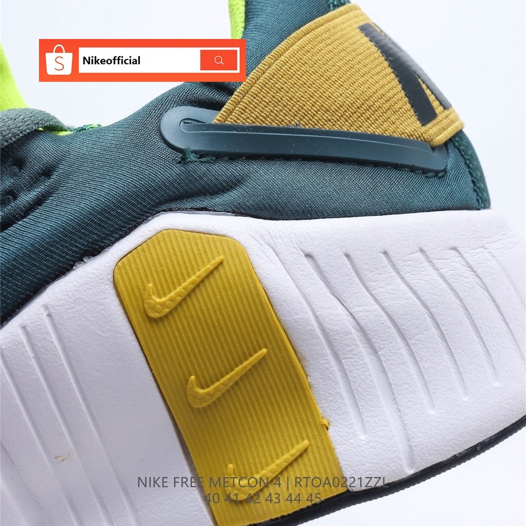 Nike Free Metcon 4 วิ่งลำลองสีเขียวสำหรับผู้ชาย 100% รองเท้า true