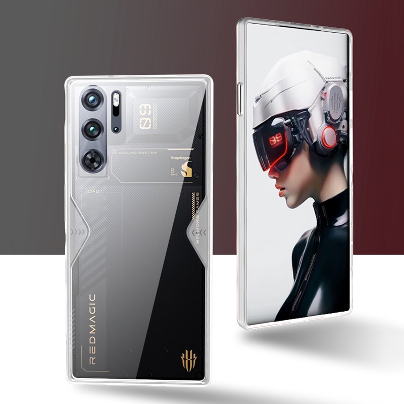 สําหรับ ZTE nubia Red Magic 9 Pro Plus เคสนิ่ม TPU แข็ง พลาสติกใส ไฮบริด ป้องกันลายนิ้วมือ