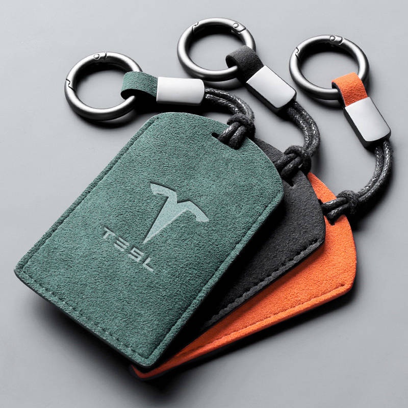 Applicable to Tesla Tesla Model3y Card Key Cover Modelx/S Remote Control Ya Key Case Suede uPPJ