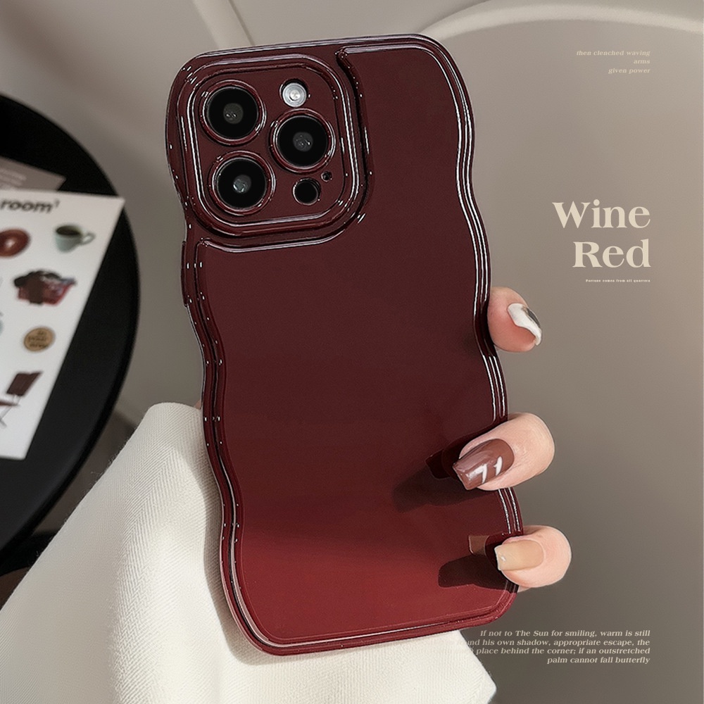 เคสโทรศัพท์มือถือ แบบนิ่ม ลายไวน์แดง สําหรับ IPhone 15 15pro Max 13 Mini 14 14pro 14max 12 11 Pro Max IX XR SE2 Plus