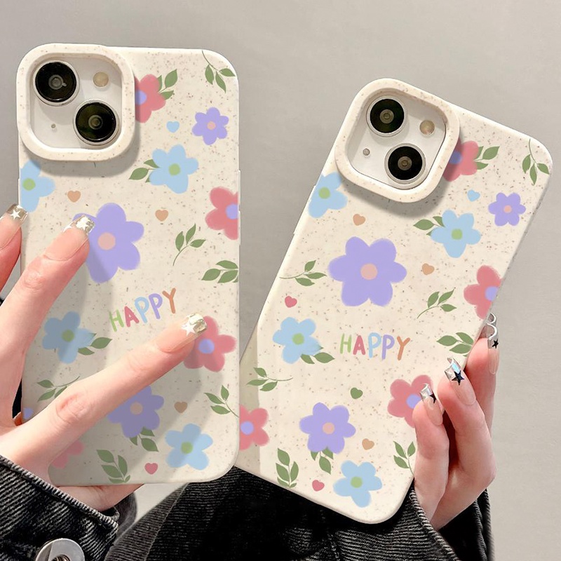 For เคสไอโฟน11 เคส การกันกระแทกที่เรียบง่ายดอกไม้สีม่วงสีฟ้าเข้ากันได้กับ iPhone 14 13 15 PRO MAX 12 11 X XR XS 7 8 Plus