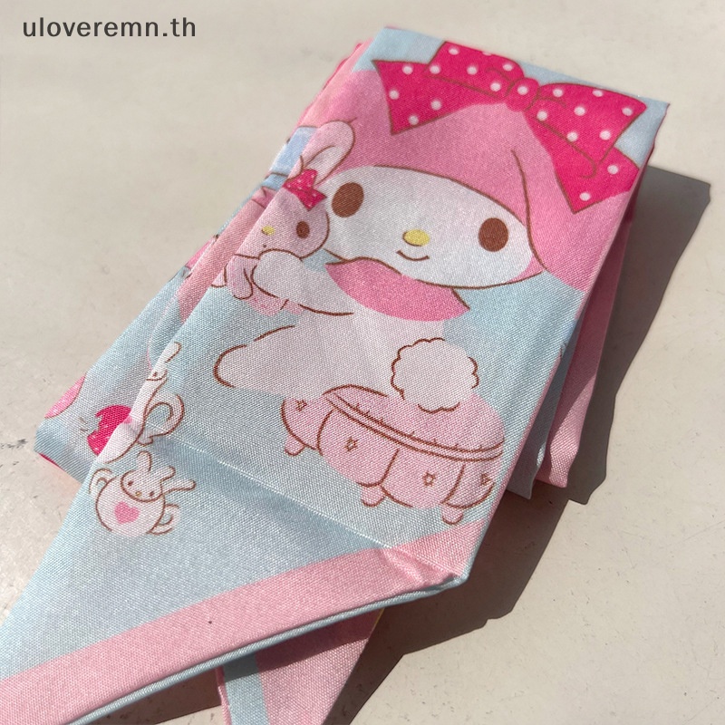 Ulo Sanrio ที่คาดผม ผ้าพันคอ ลายการ์ตูน Hello Kitty Cinnamoroll Kuromi น่ารัก สไตล์เกาหลี สร้างสรรค์ เหมาะกับฤดูร้อน สําหรับผู้หญิง TH
