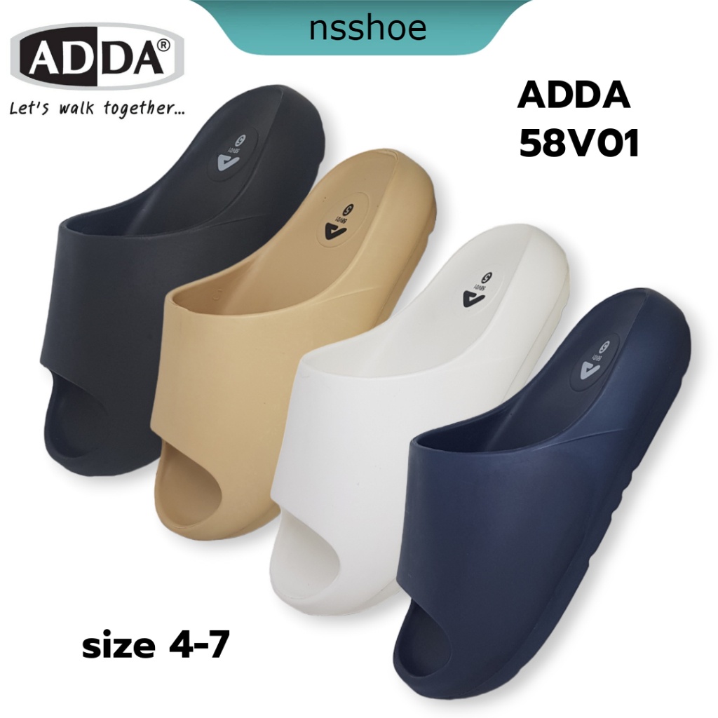 [พร้อมส่ง] ใหม่!!! Adda 58V01 รองเท้าแตะ รองเท้าผู้หญิง ทรงมินิมอล size 4-7