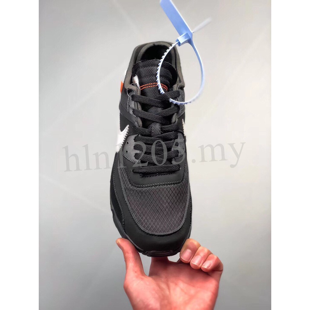 0 จุด Original Off-White x Nike Air Max 90 2.0 swoosh โลโก้ 36-45 วิ่งขนาด 2 สีผู้ชาย รองเท้า true