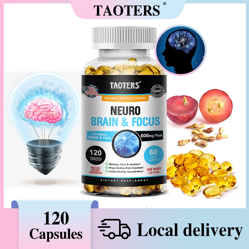 Taoters ผลิตภัณฑ์เสริมอาหารเสริมอาหาร เพื่อความจํา น้ํามันปลาทะเลน้ําแข็ง กรดดีเอชเอ ไม่ใช้เลเซอร์ เพื่อส่งเสริมความมีชีวิตชีวาของสมอง