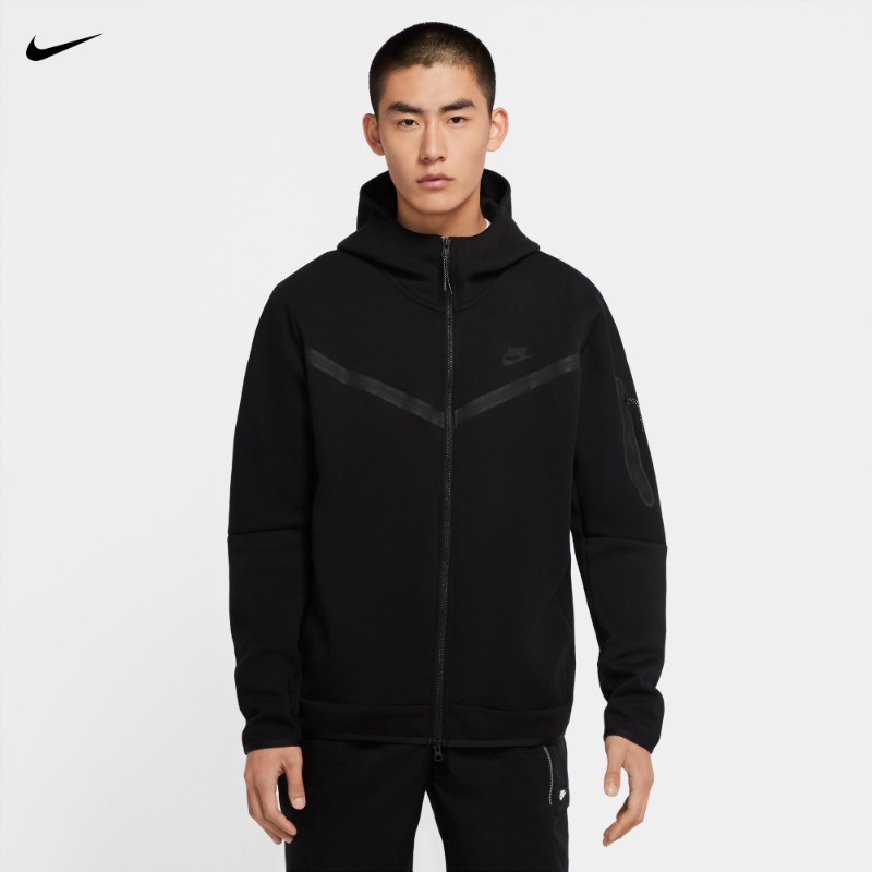 Nike 100% NSW TECH FLEECE เสื้อแจ็กเก็ต เสื้อคาร์ดิแกน มีฮู้ด มีซิปคู่ สําหรับผู้ชาย เหมาะกับการวิ่ง