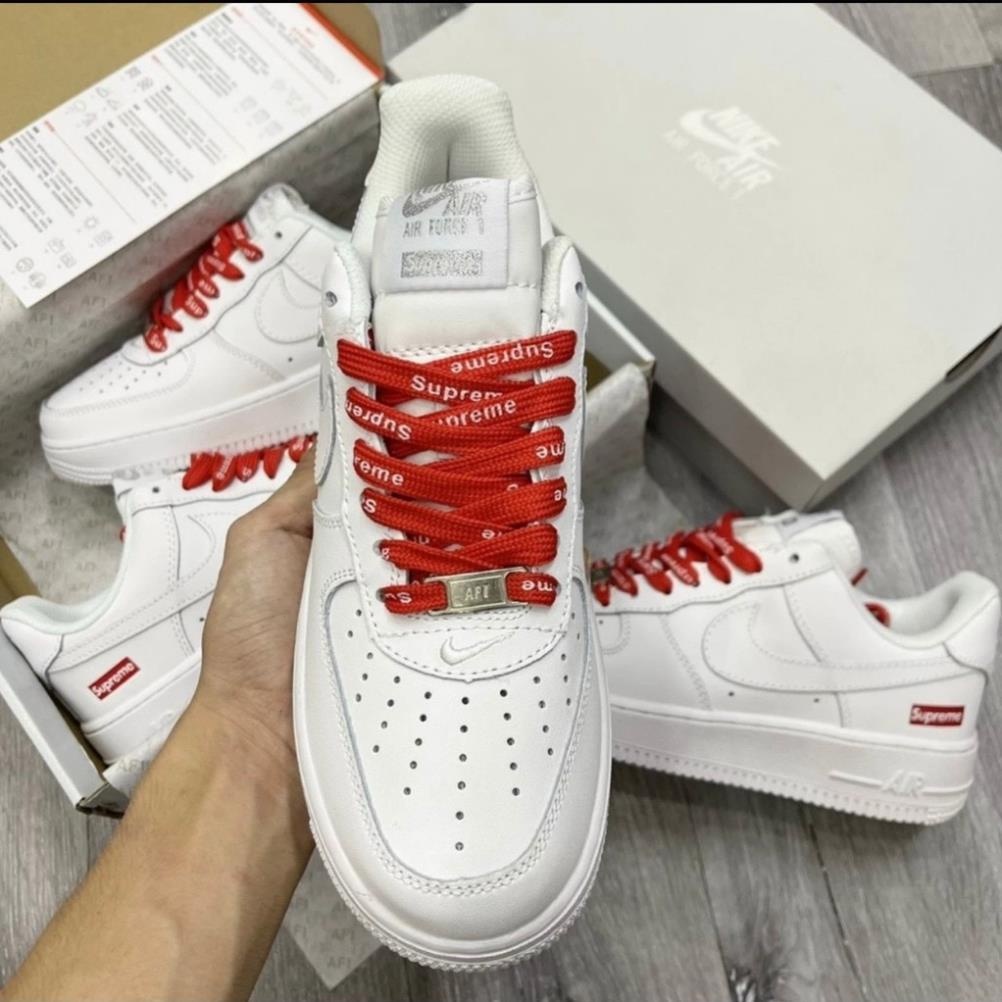 Nike Air Force 1 white SuperME sneakers Superstar shoes red lace up SuperME sneakers men's trainers