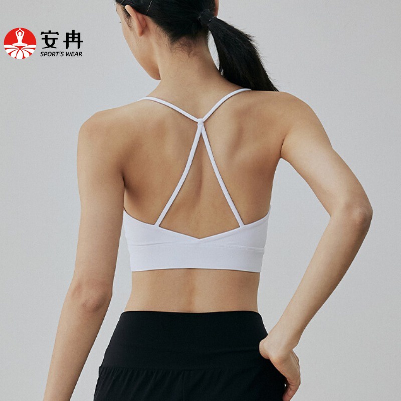 【Anran】สปอร์ตบรา เสริมฟองน้ํา สําหรับออกกําลังกาย เล่นโยคะ วิ่ง ฟิตเนส