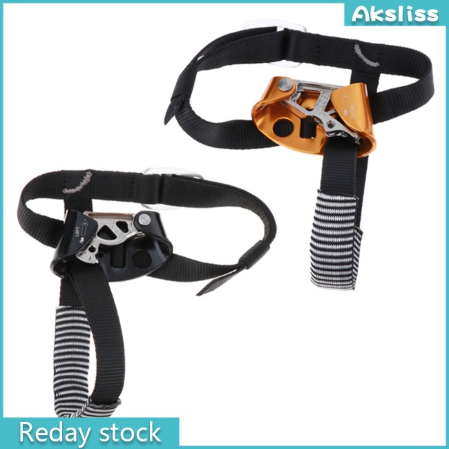Aks 1 ชิ้น / 1 คู่ Ascender Riser ปีนเขาปีนเขาอุปกรณ์ความปลอดภัยซ้าย / ขวาเท้าอุปกรณ์กีฬากลางแจ้ง