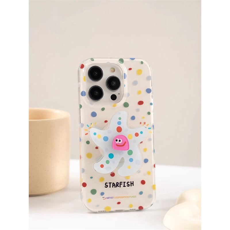 เคสมือถือ แบบนิ่ม ลายปลาดาว สําหรับ iPhone 15 Pro Max 14 Pro 13 12 11 Xs Max X KSPG
