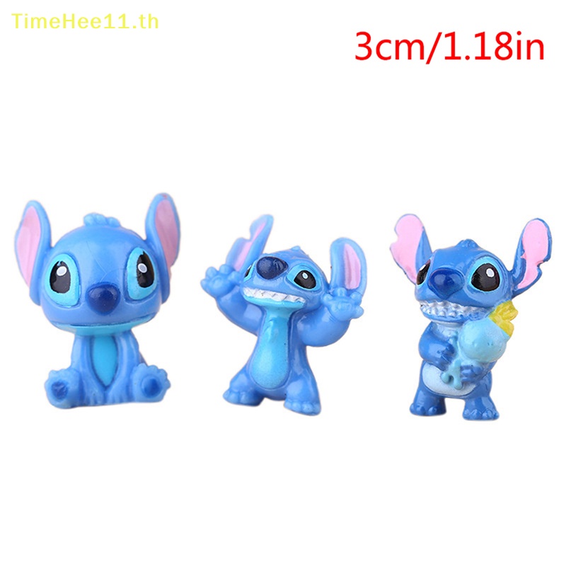 Timehee โมเดลตุ๊กตาฟิกเกอร์ Disney Stitch น่ารัก 12 ชิ้น