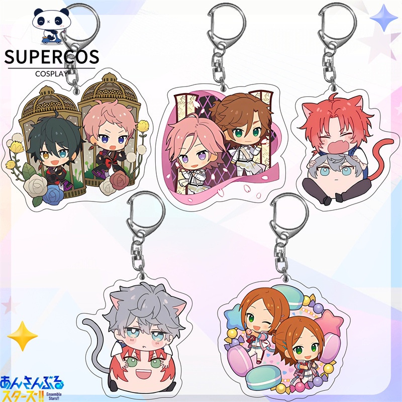 Ensemble Stars Sakuma Ritsu Akehoshi Subaru การ ์ ตูนจี ้ อะคริลิคแขวนตกแต ่ งพวงกุญแจ