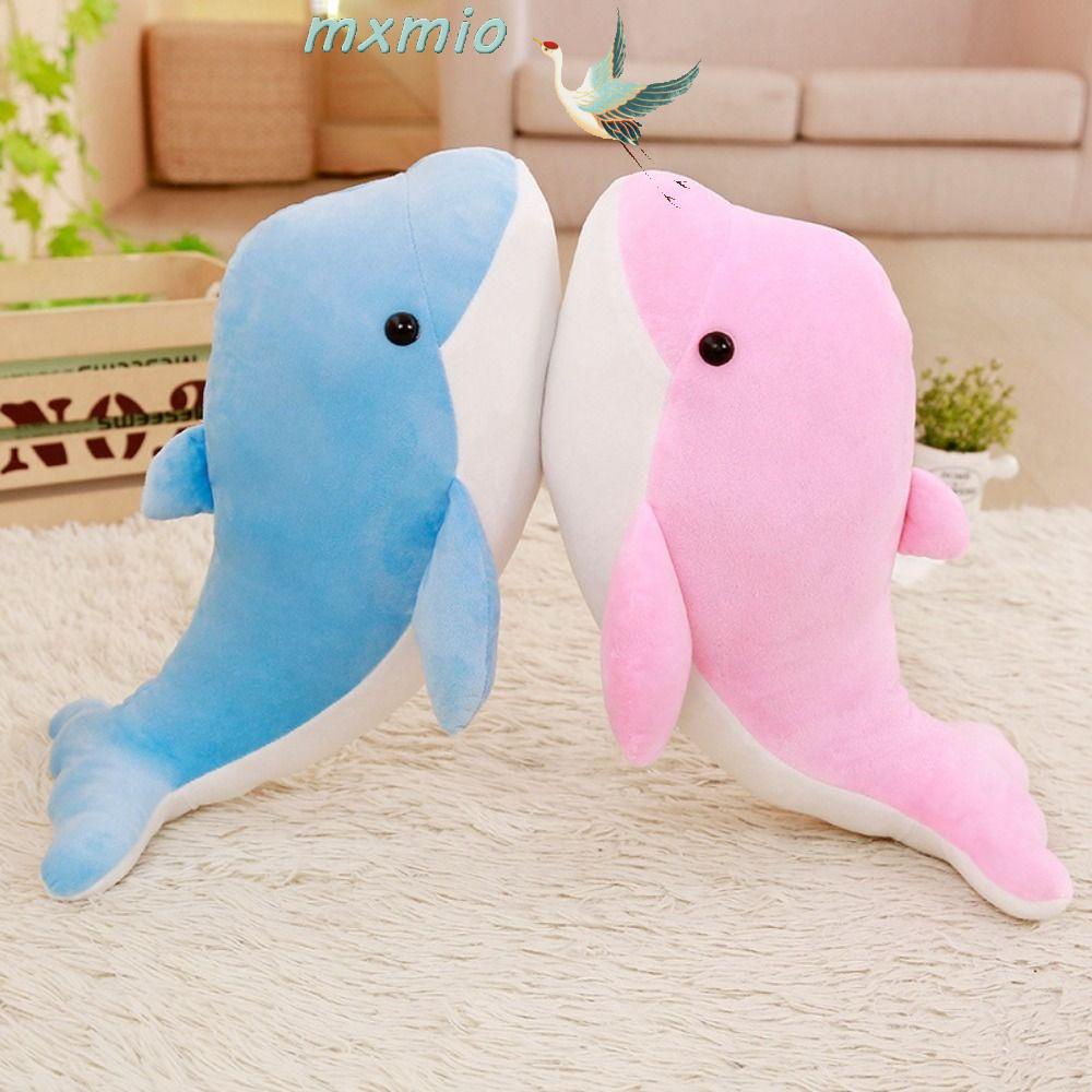 Mxmio หมอนตุ๊กตาปลาโลมาน่ารัก แบบนิ่ม สีชมพู สําหรับตกแต่งบ้าน โซฟา