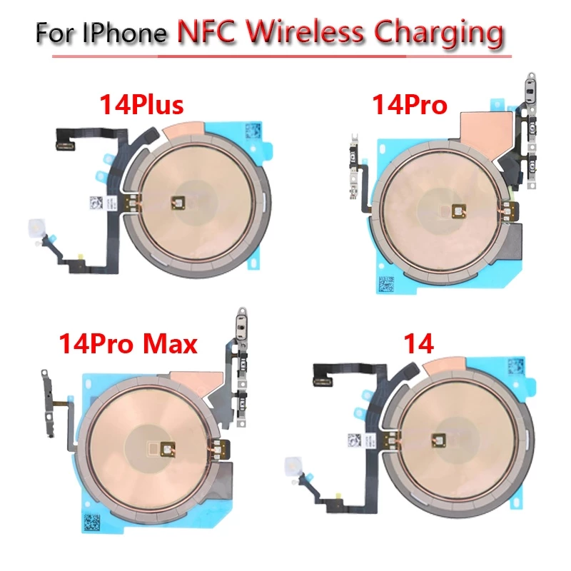 สติกเกอร์ขดลวดชาร์จ แบบไร้สาย พร้อมสายแพ สําหรับ iphone 14 14Plus 14P 14 Pro Max NFC thumbnail 3