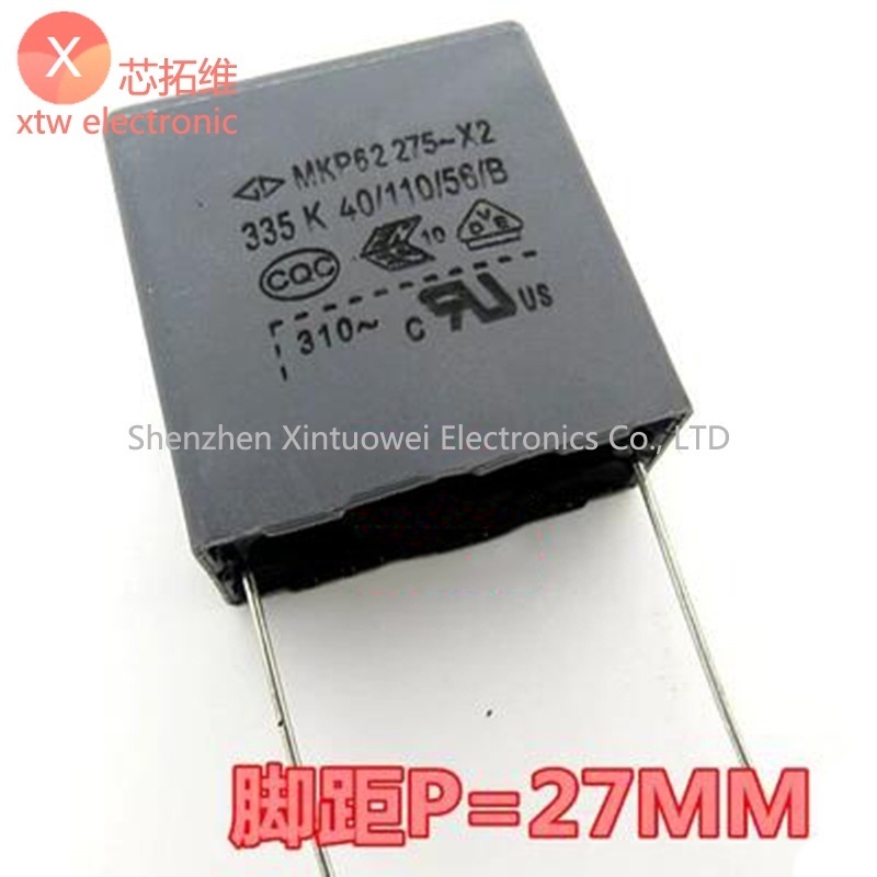 ตัวเก็บประจุนิรภัย MKP62 X2 275VAC 335K 3.3UF 335 Pin Pitch 27MM Kapasitor