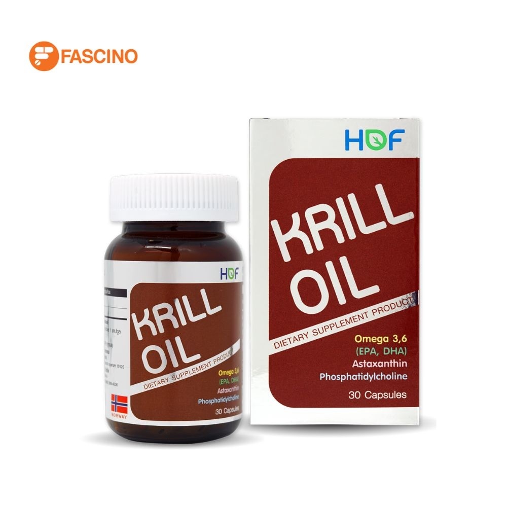 HOF Krill Oil 500mg ผลิตภัณฑ์เสริมอาหารคริลล์ ออยล์ (30 แคปซูล)