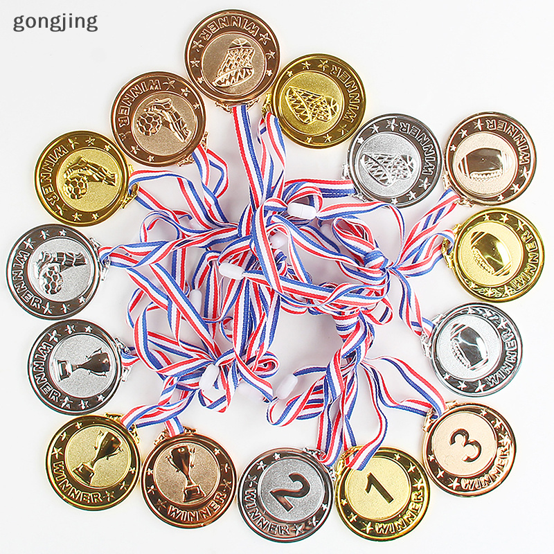Gong เหรียญรางวัลฟุตบอล รางวัลรางวัล รางวัลรางวัล รางวัล สีทอง สีเงิน สีบรอนซ์ ของเล่นสําหรับเด็ก ของขวัญ ของที่ระลึก กีฬากลางแจ้ง