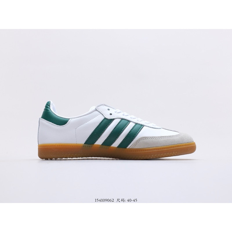 Sepatu Adidas Samba Classic White Green Gum 100% BNIBWT ลำลอง