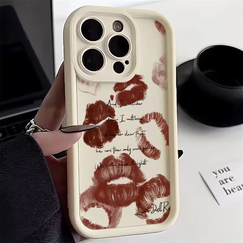 เคสโทรศัพท์มือถือ ซิลิโคน กันกระแทก ลายริมฝีปากสีแดง เซ็กซี่ สําหรับ Samsung A54 5G Galaxy S24 Ultra S23 FE S22 Plus S21 S20 FE A34 A14 5G A15 A25 A33 A53 A32 A52 A52S A23 A13