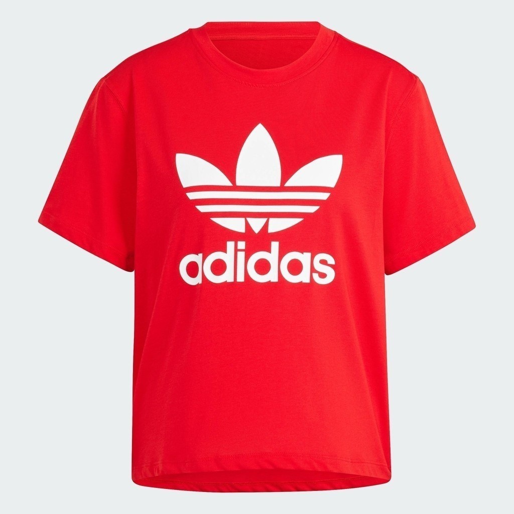 adidas Lifestyle Adicolor Trefoil Boxy Tee Women Red IM6930