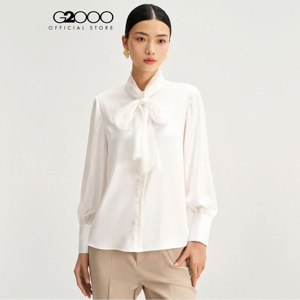 G2000 เสื้อเบลาส์สำหรับผู้หญิง ทรง Regular Fit รุ่น 4124106101 OFF-WHITE