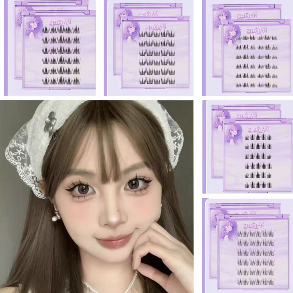 LD-shop:  ขนตาปลอมแบบช่อ พร้อมติด ไม่ต้องใช้กาว ดูเป็นธรรมชาติ ติดทน EM86