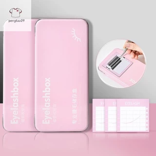 Pengatao09 แม่เหล็กเปล่ากล่องเก็บขนตาปลอม 6 Diskettes ที่วางขนตาปลอมคอนเทนเนอร์ Travel พาเลท Lash Holder ใหม่