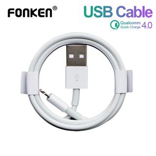 Fonken สายชาร์จ USB 1 เมตร 2 เมตร สําหรับ IPh 14 13 12 USB เป็น IOS