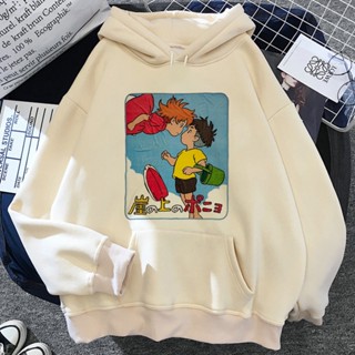 Ponyo ชุดวอร์ม เสื้อฮู้ดดี้ สไตล์วินเทจ 90s สําหรับผู้หญิง