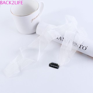 Back2life กิ๊บติดผมริบบิ้นหวานถักเครื่องมือของขวัญลูกไม้โบว์สาวกิ๊บหญิง
