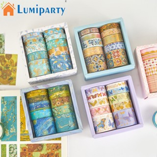 Lumiparty สติกเกอร์เทปวาชิ สไตล์ญี่ปุ่น สําหรับตกแต่งสมุดภาพ 10 ชิ้น