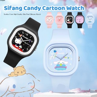 【ในการจัดส่ง】 Ready Stock⚡️2023 นาฬิกา Hello Kitty การ์ตูนน่ารัก My Medody Square Watch นาฬิกาซิลิโคนเด็กผู้หญิงนาฬิกาอิเล็กทรอนิกส์คุณภาพสูง