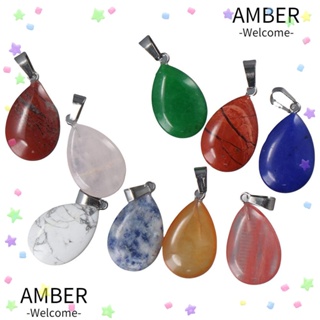 Amber จี้หินคริสตัลธรรมชาติ 24 มม.*16 มม. 20 ชิ้น