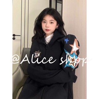 Alice  เสื้อผ้าผู้ญิง แขนยาว เสื้อฮู้ด คลุมหญิง สไตล์เกาหลี แฟชั่น  Comfortable สวยงาม Trendy คุณภาพสูง A28J18F 36Z230909