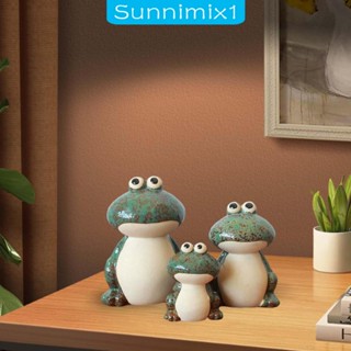 [Sunnimix1] ฟิกเกอร์รูปปั้นกบ สําหรับสะสม 3 ชิ้น