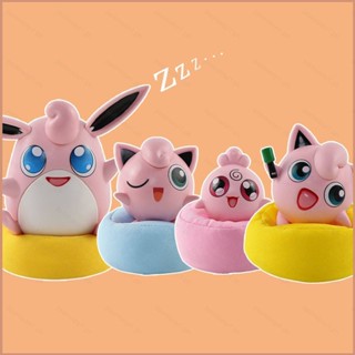 โมเดลฟิกเกอร์ Pokemon Jigglypuff Igglybuff Wigglytuff ของเล่น ของสะสม สําหรับเด็ก 23 4 ชิ้น