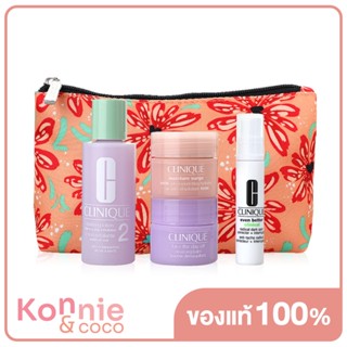 Clinique Gift Set (4 Items + Bag) #V55Y-90 คลีนิกข์ เซทผลิตภัณฑ์ดูแลผิวหน้า 4 ชิ้น.